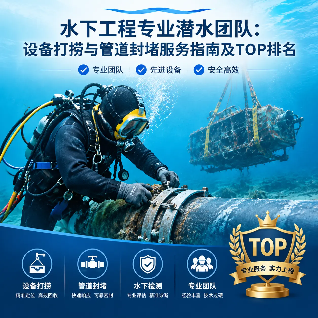 汉中水下工程专业潜水团队：设备打捞与管道封堵服务指南及TOP排名
