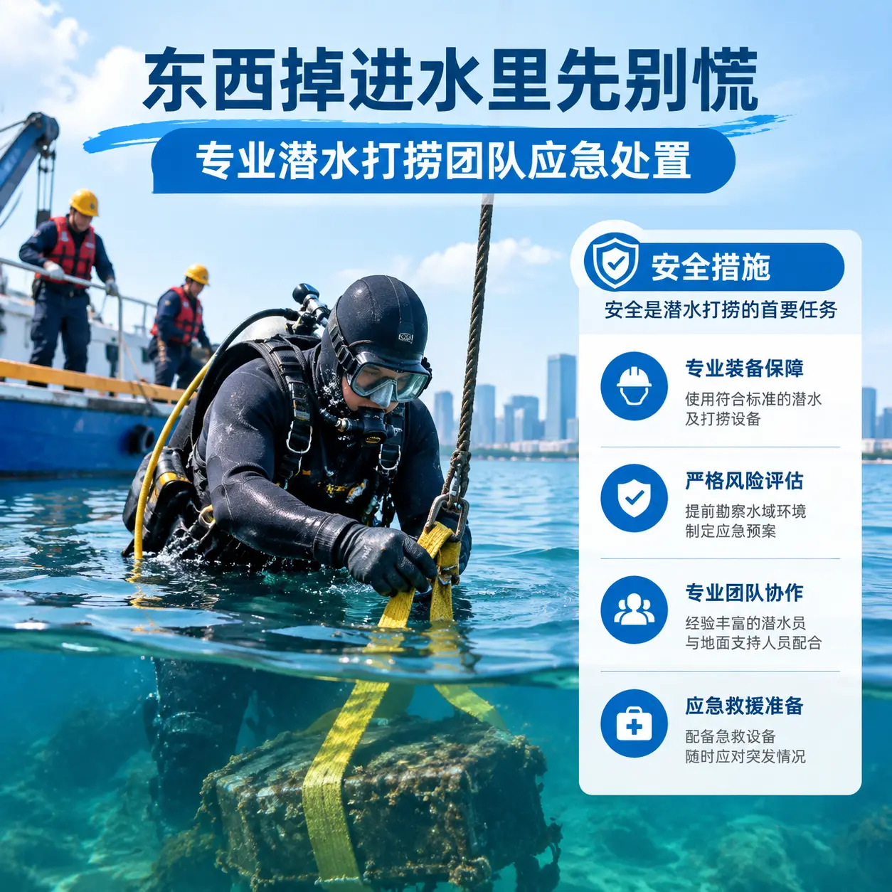 汉中东西掉进水里先别慌,专业潜水打捞团队应急处置